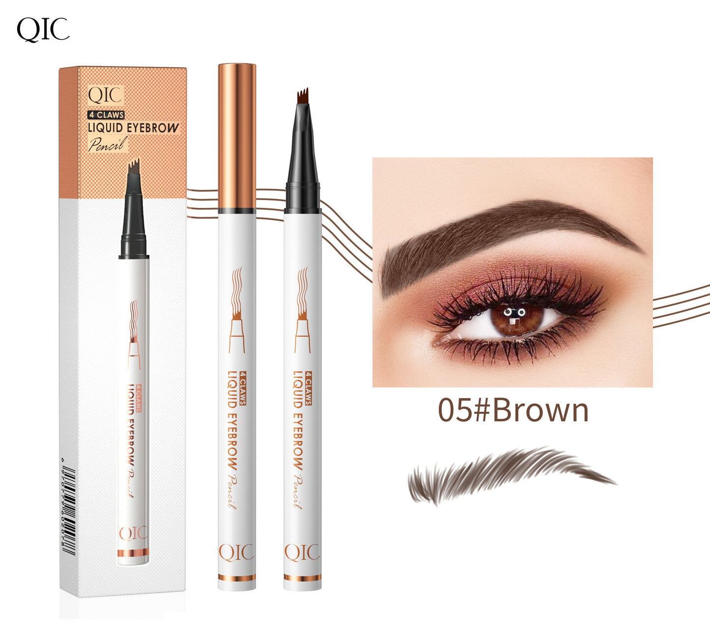 Stylo à sourcils liquide à quatre pointes
