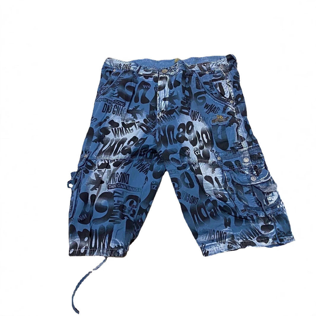 Shorts cargo camouflage pour hommes