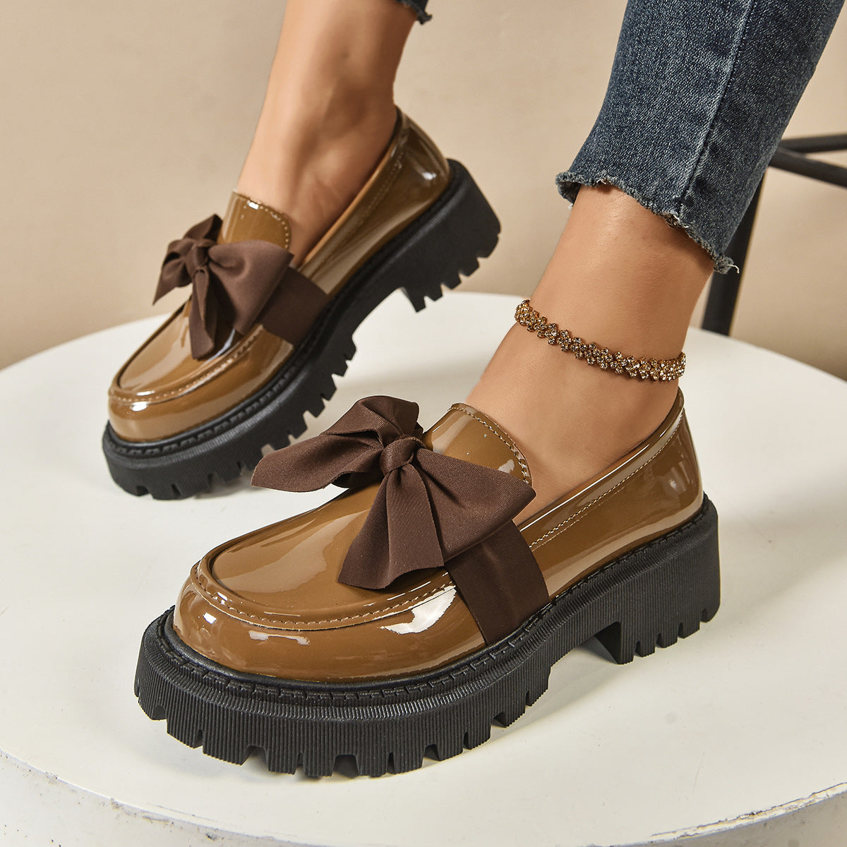 Mocassins à nœud papillon pour femmes