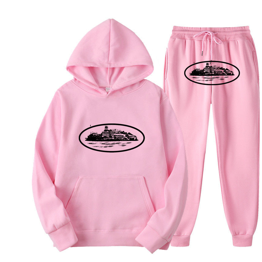 Ensemble sweat à capuche ample pour tenue de rue tendance
