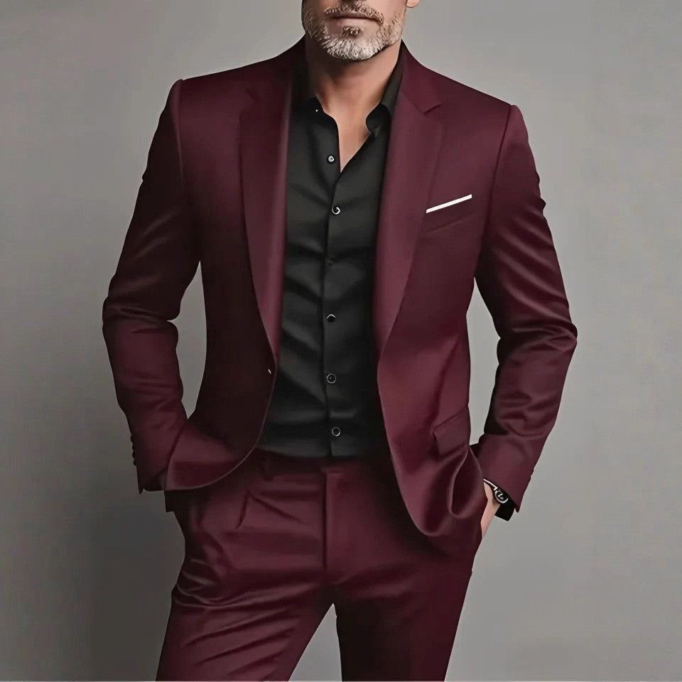 Ensemble costume slim pour homme en deux pièces