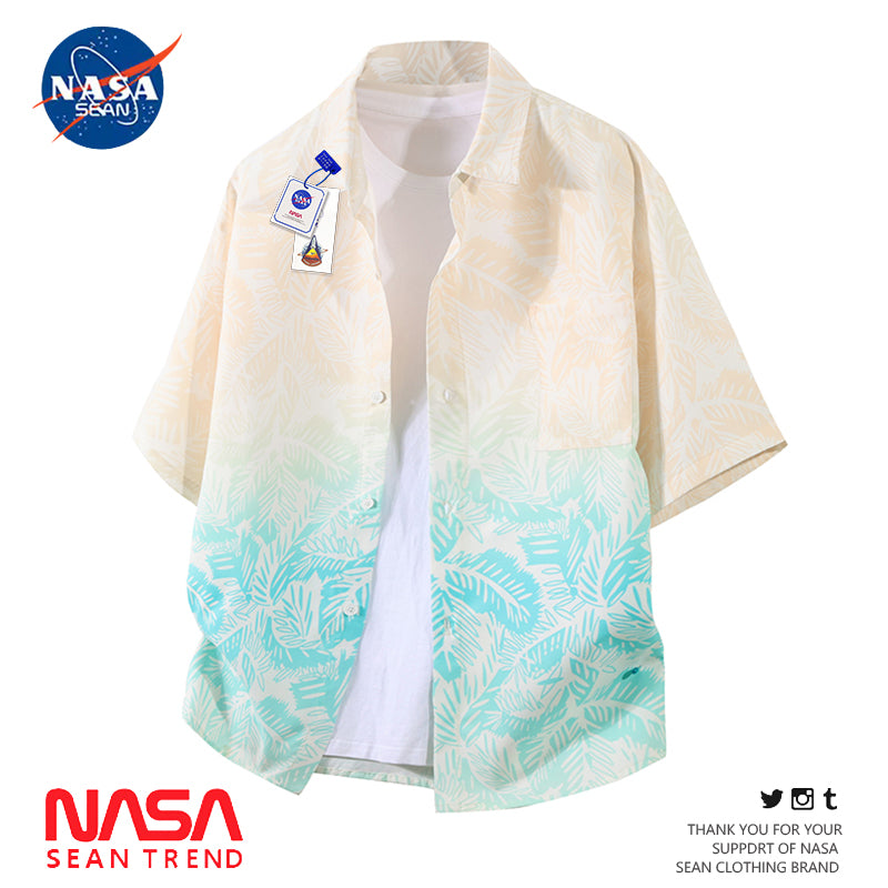 Chemise de plage a manches courtes en soie glacee