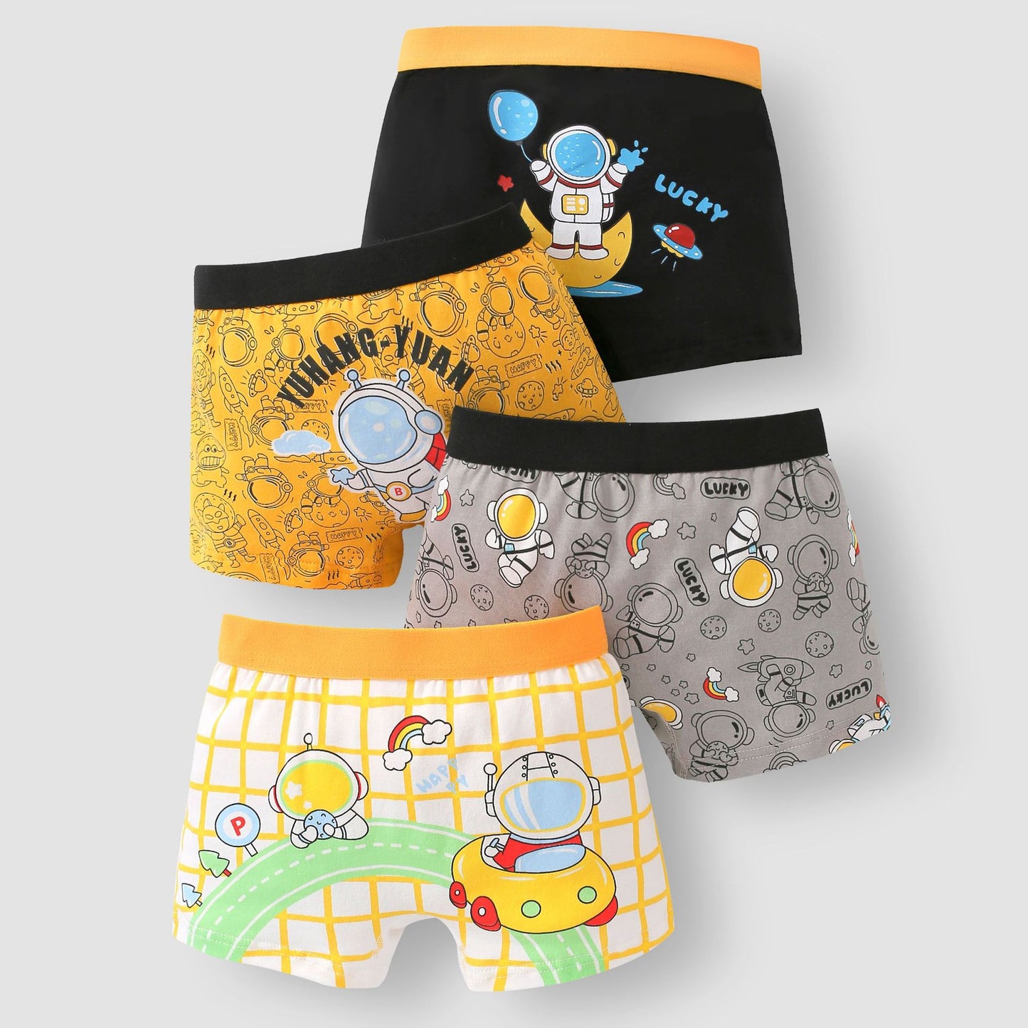 Boxers en coton pour garçons, sous-vêtements sans coutures