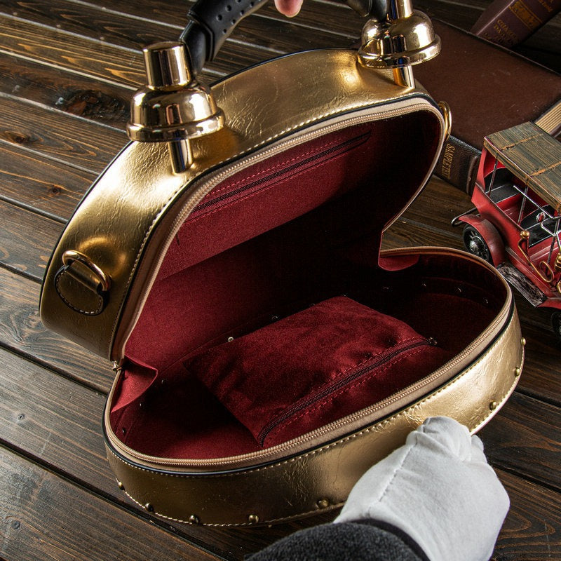 Sac à main au design d'horloge rétro