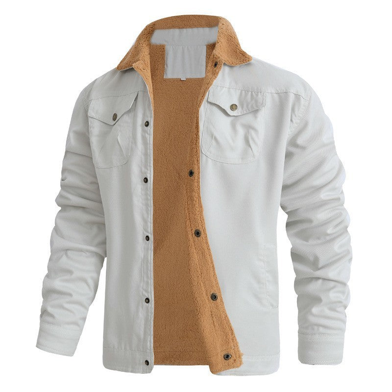 veste d'extérieur en coton doublée polaire