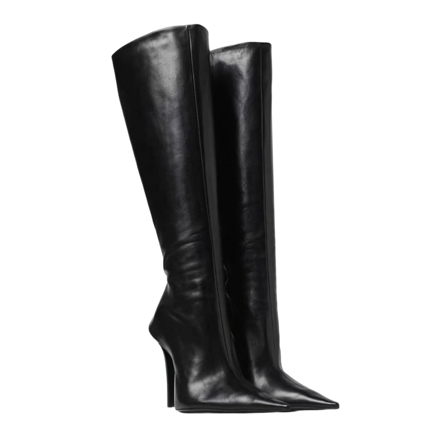 Bottines à talons aiguilles, bout pointu et fermeture éclair latérale