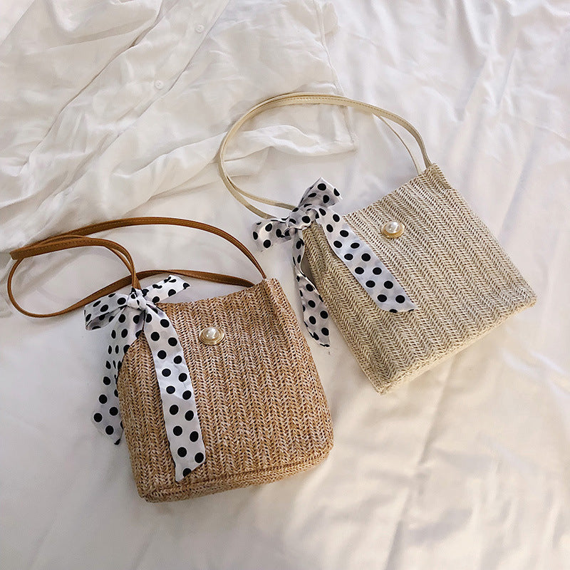 Sac seau à nœud et perles