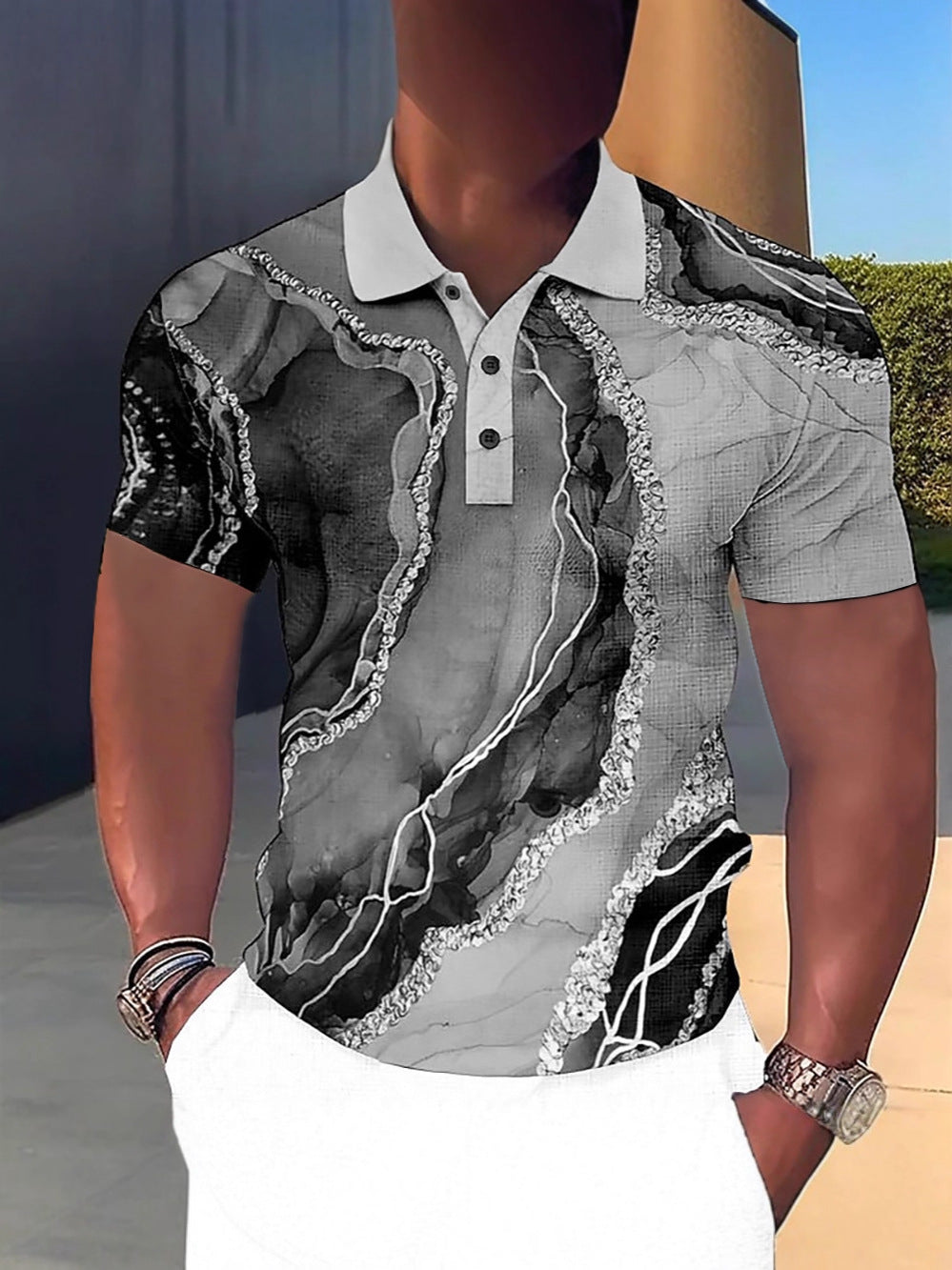 Polo à revers imprimé en 3D personnalisable