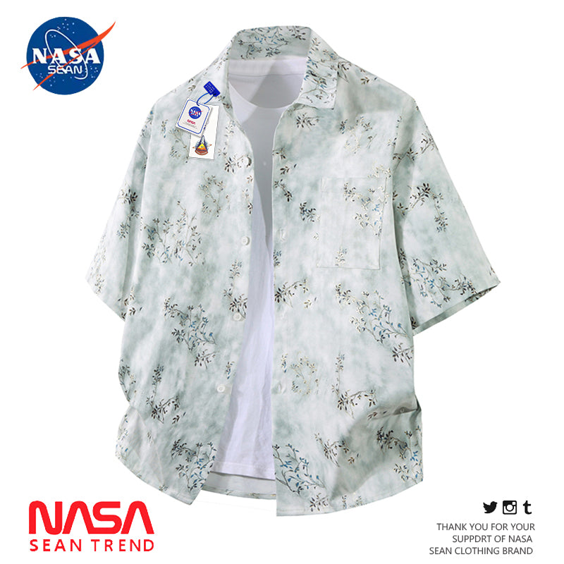 Chemise de plage a manches courtes en soie glacee