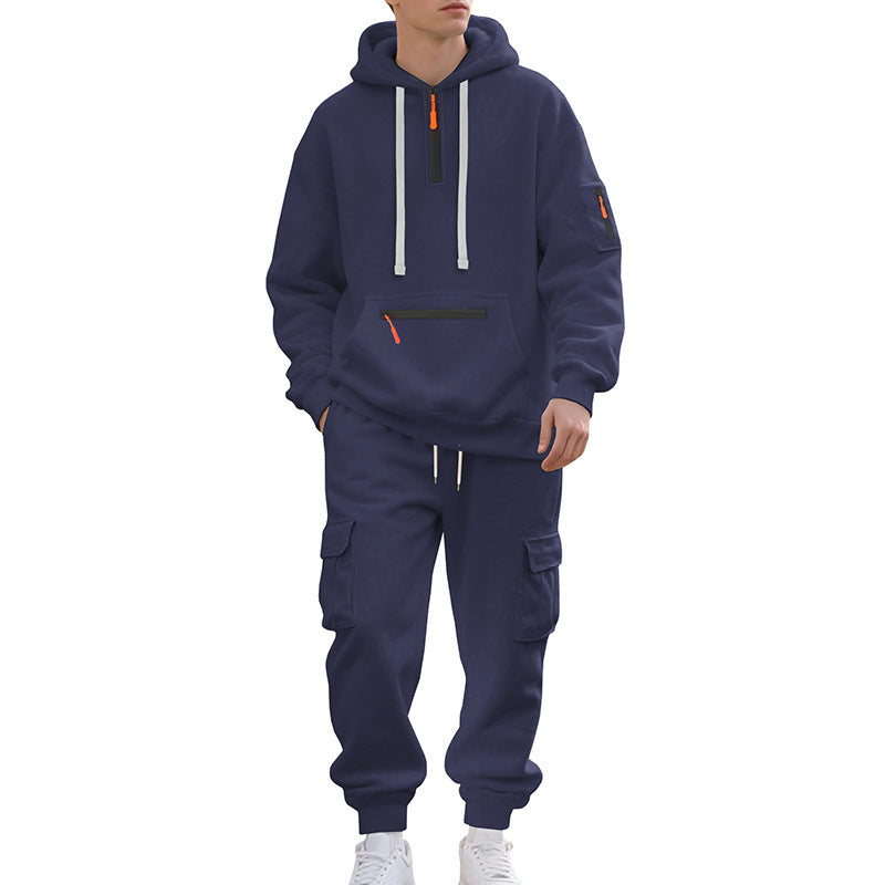 Ensemble de vêtements de sport décontracté ample doublé en polaire grande taille