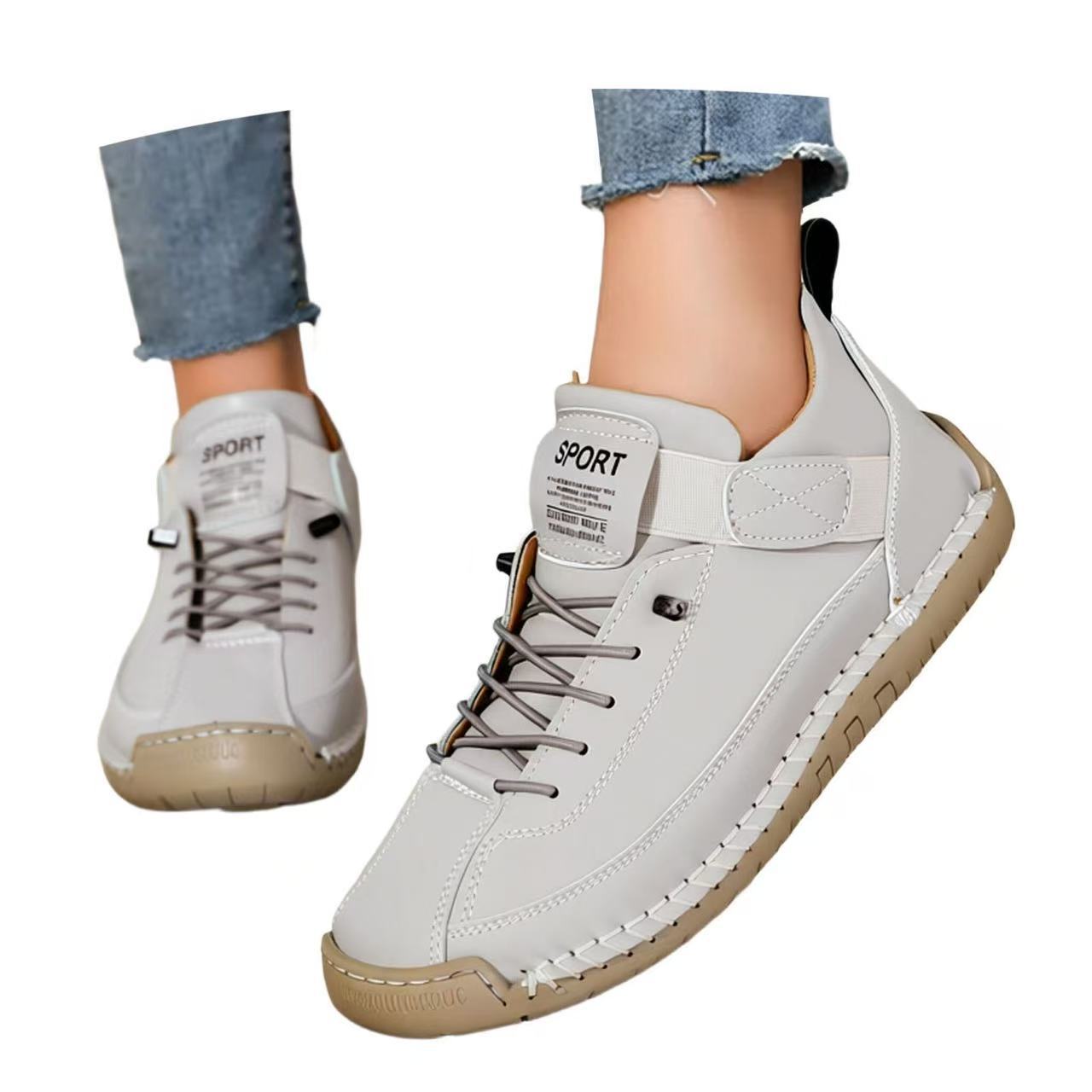 Chaussures plates décontractées pour femmes cousues à la main