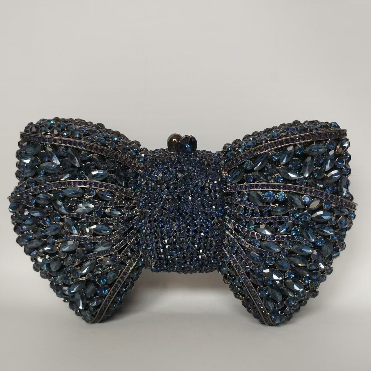 Sac de soirée à nœud en strass avec chaîne