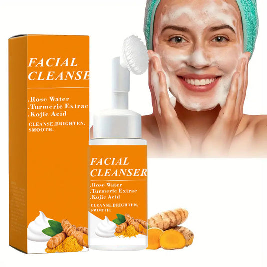 Mousse nettoyante visage au curcuma