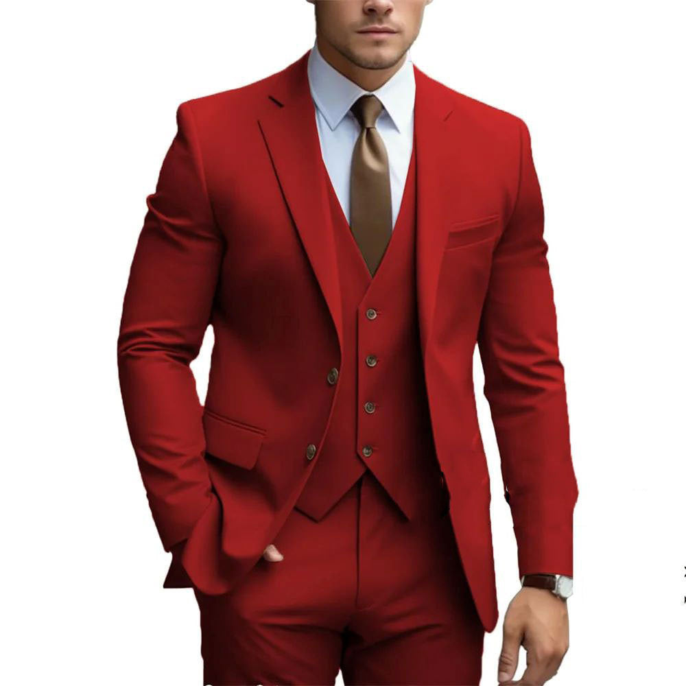 Costume trois pièces pour hommes coupe ajustée