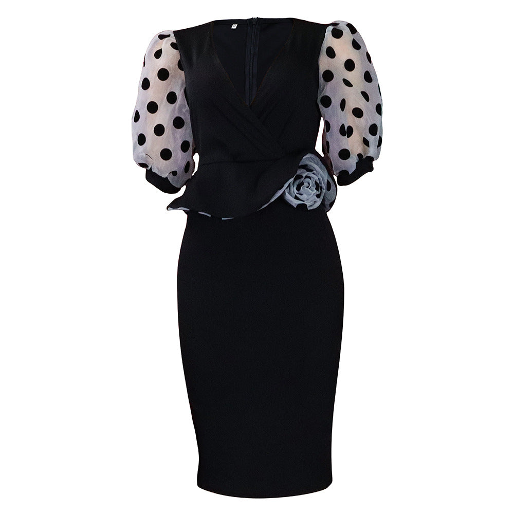 Robe à manches bouffantes