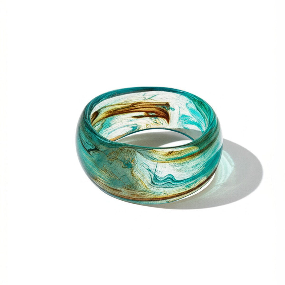 Bracelet rond en acrylique effet macaron
