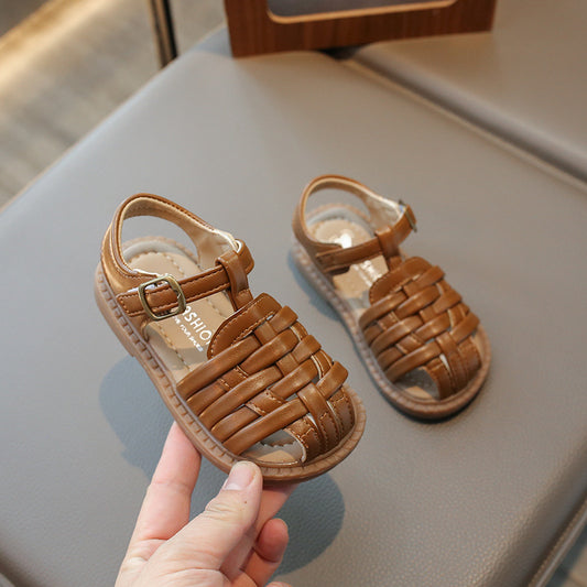 Sandales à brides tricotées pour enfants