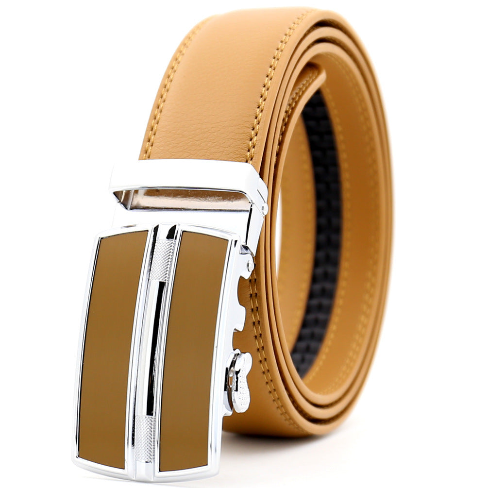 Ceinture homme en cuir de vachette à boucle automatique
