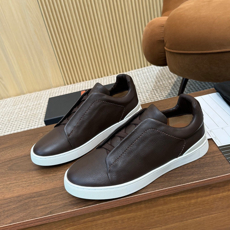 Chaussures décontractées à enfiler pour hommes avec bande élastique