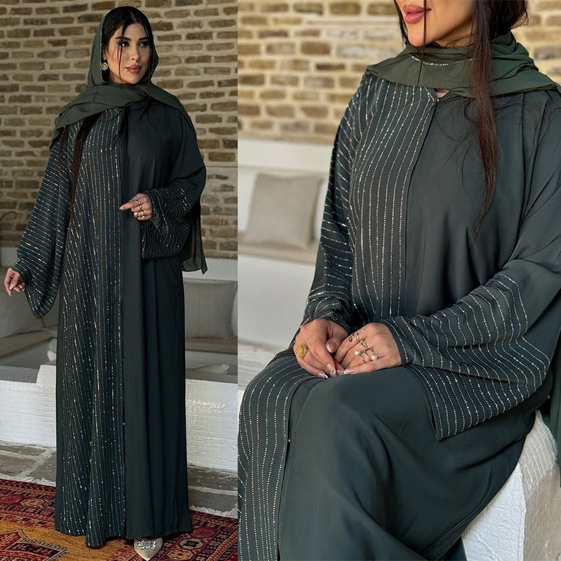 Robe Abaya pour femmes avec strass