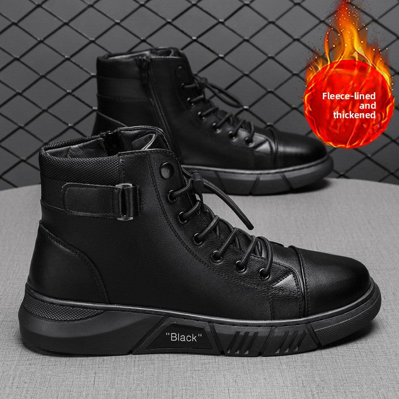 Bottes Martin pour hommes Bout rond Bottes décontractées