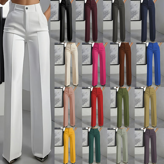 Pantalon droit taille haute
