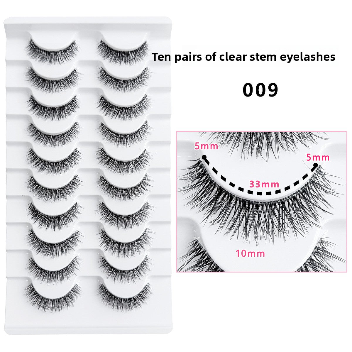 Faux cils 10 paires effet naturel