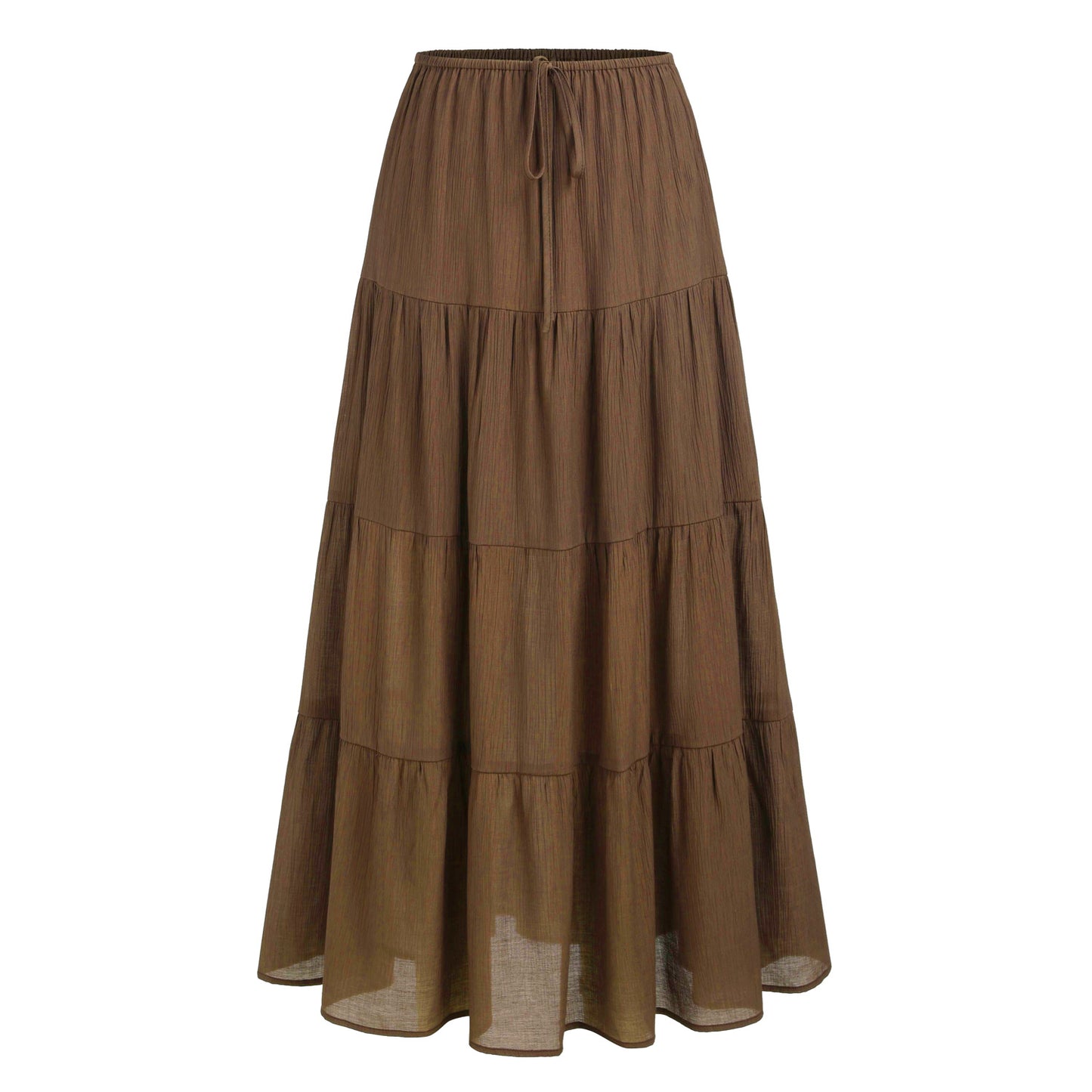 Jupe longue taille haute pour femmes avec dos lacé