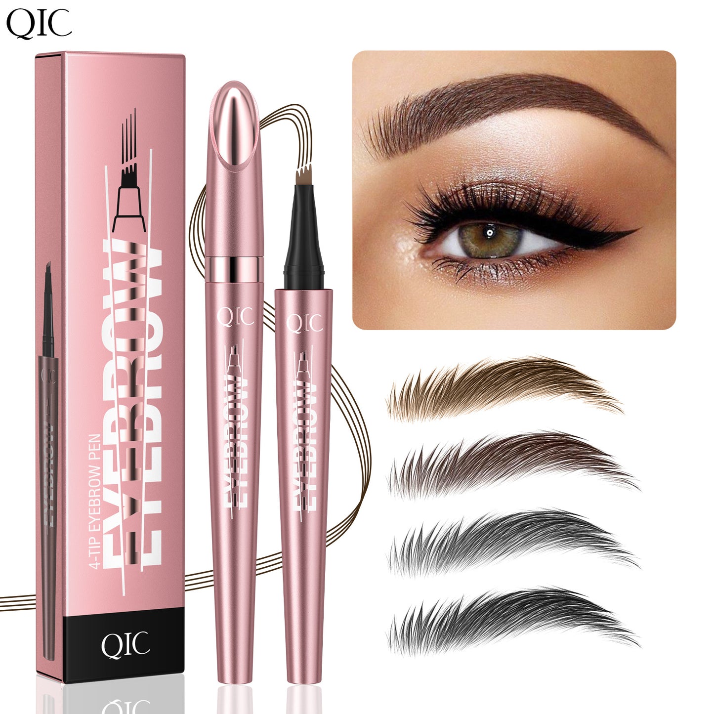 Stylo à sourcils liquide à quatre pointes