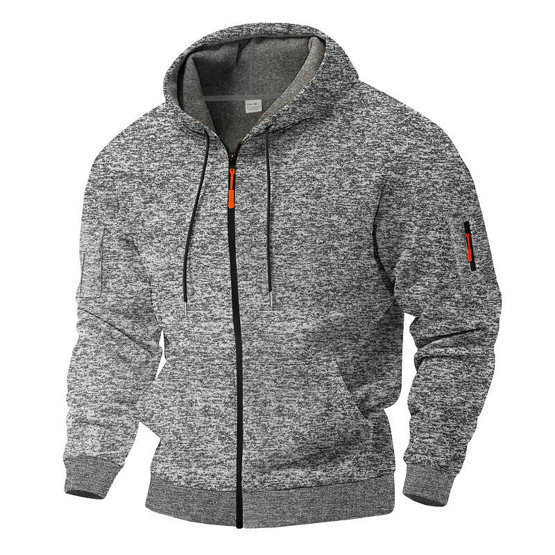 Sweat à capuche zippé en polaire cationique épaisse