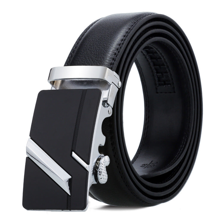 Ceinture pour homme en cuir véritable double face avec boucle automatique