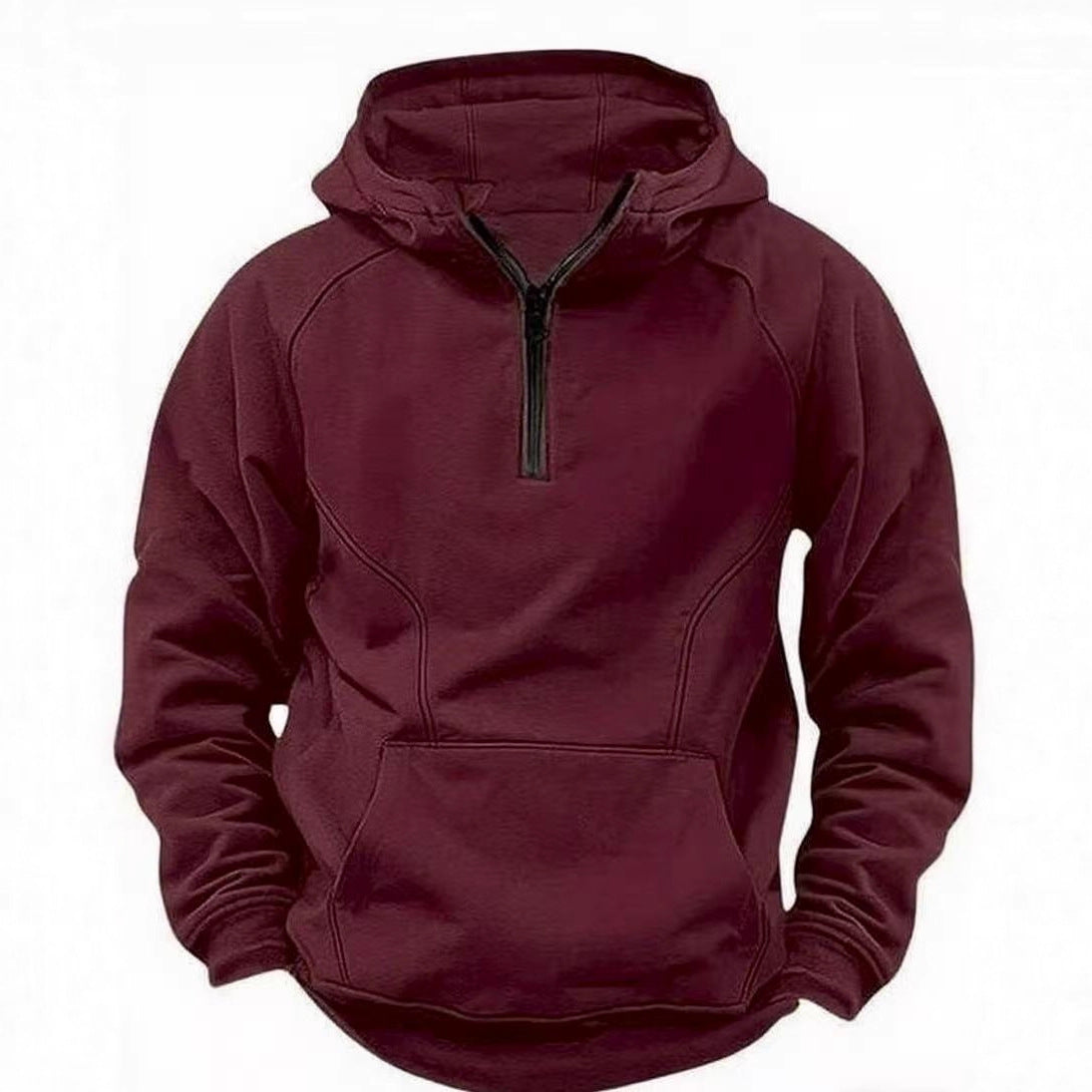 Veste rétro à capuche et fermeture éclair pour homme