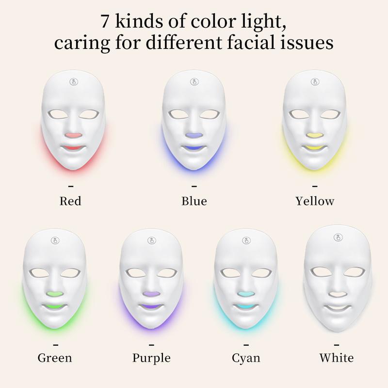 Masque facial de luminothérapie LED avec soin multi-longueurs d'onde