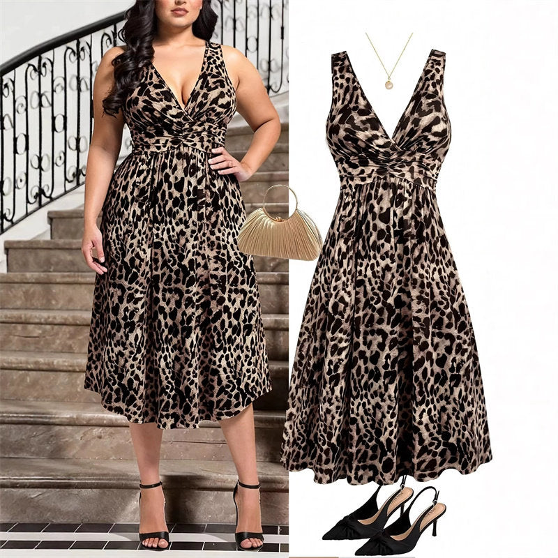 Robe Débardeur Tricotée Plissée à Taille Élégante pour Femme