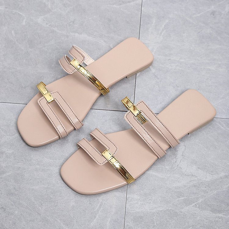 Chaussons plats à enfiler pour femmes