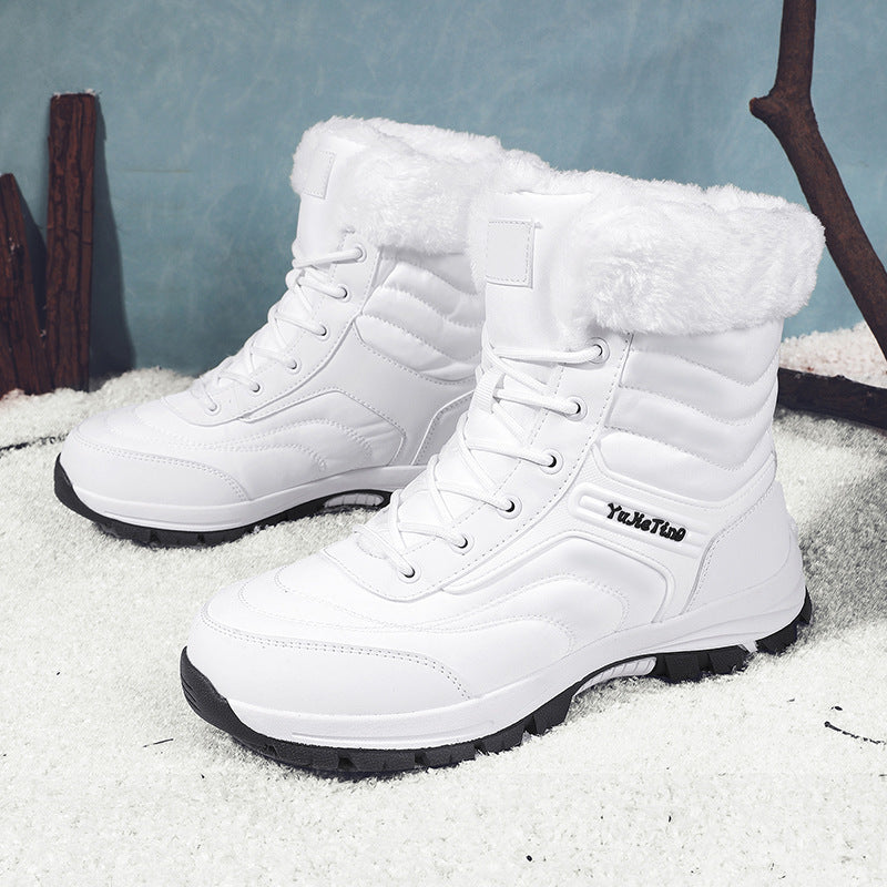 Bottes de neige isolées en tissu épais