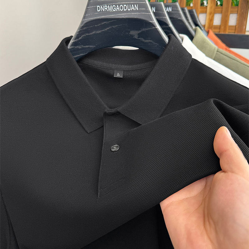 Polo homme en coton à manches courtes, haut décontracté