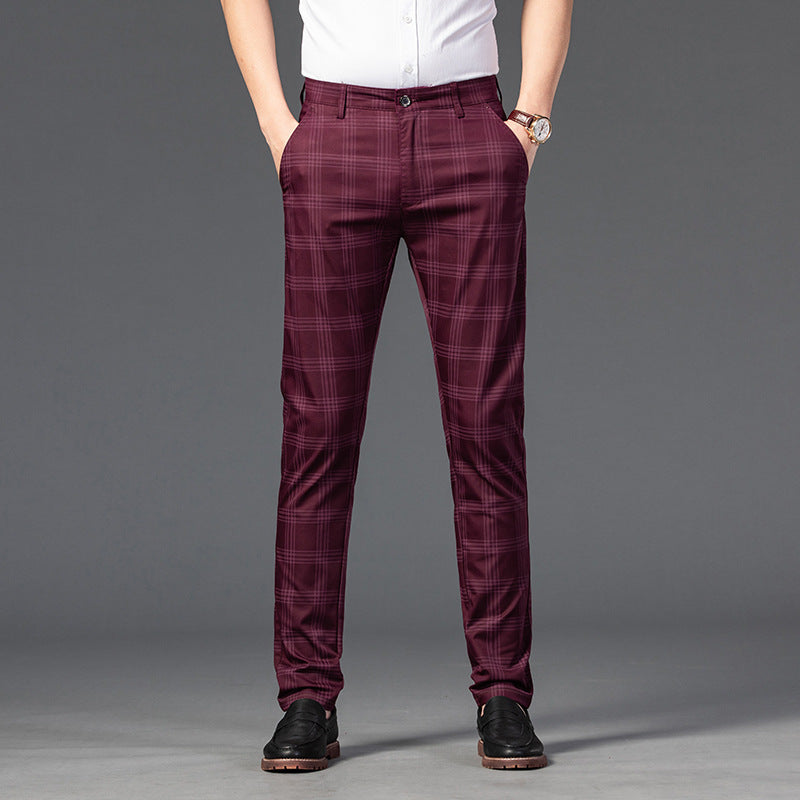 Pantalon décontracté en coton extensible pour hommes