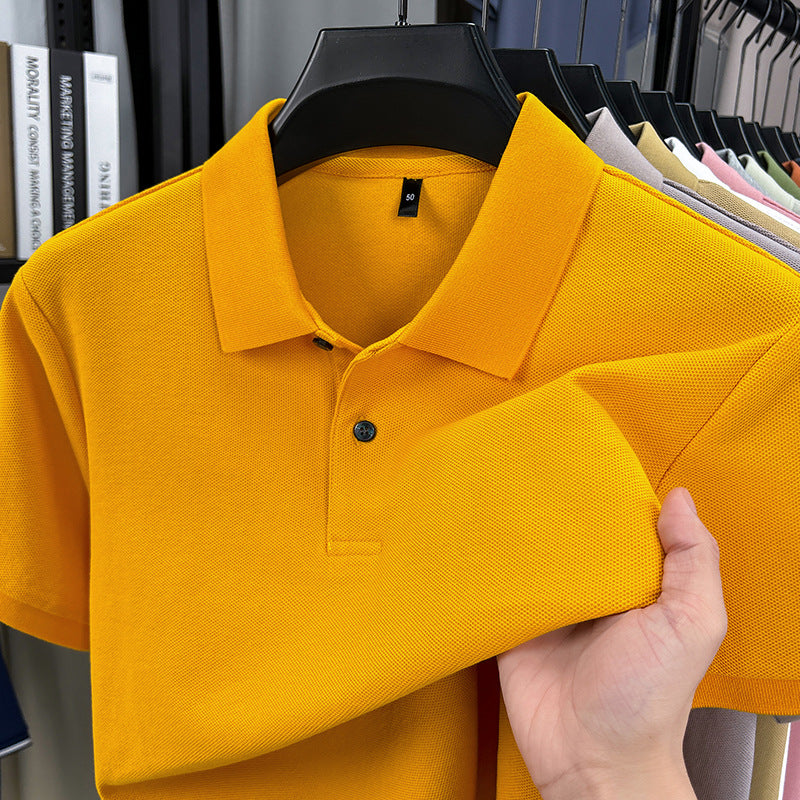 Polo homme en coton à manches courtes, haut décontracté