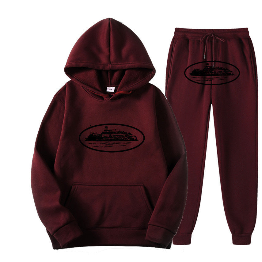 Ensemble sweat à capuche ample pour tenue de rue tendance
