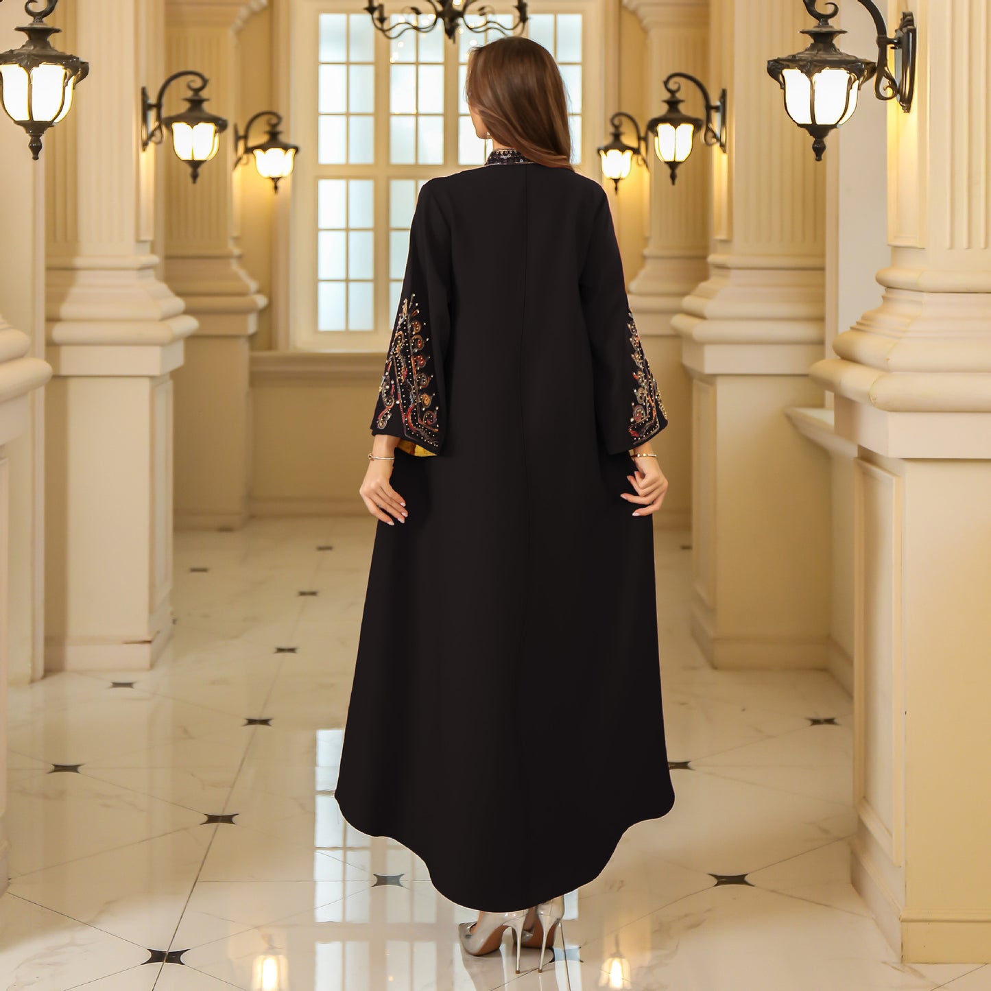 Robe abaya brodée pour femmes