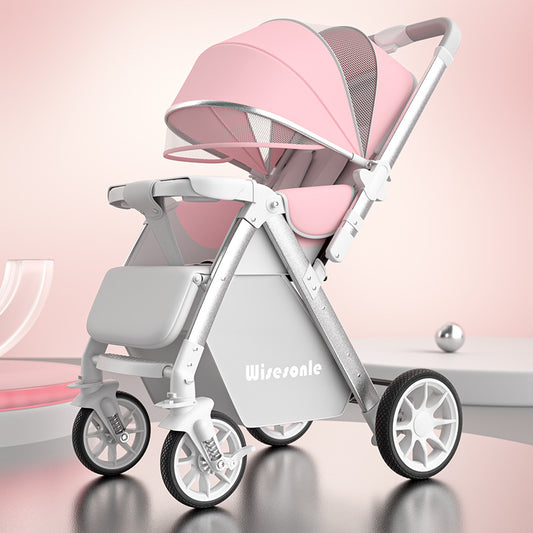 Poussette bébé légère et pliable en deux positions