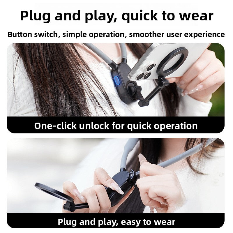 Support magnétique pour cou pour caméra d’action et téléphone