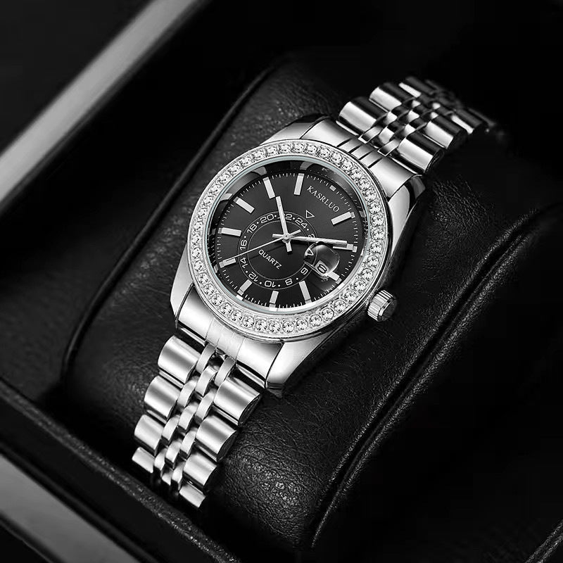 Montre pour femme à quartz avec calendrier et fonction lumineuse