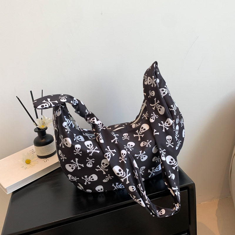 Sac cabas bandoulière en nylon imprimé