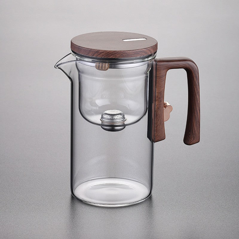Théière en verre à séparation magnétique