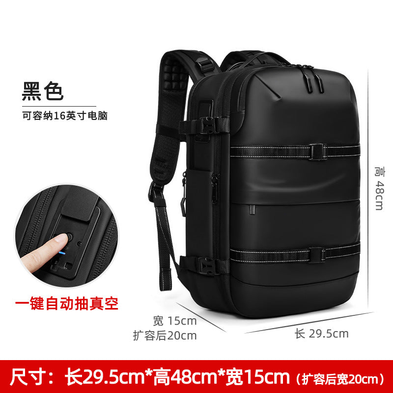 Nouveau sac à dos compressible par aspiration à une touche , sac de voyage compact haute capacité, sac à dos d'ordinateur pour les trajets quotidiens