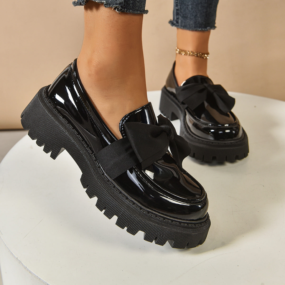 Mocassins à nœud papillon pour femmes