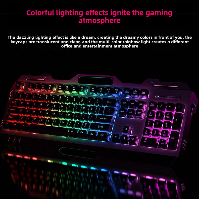 Clavier filaire à sensation mécanique avec rétroéclairage