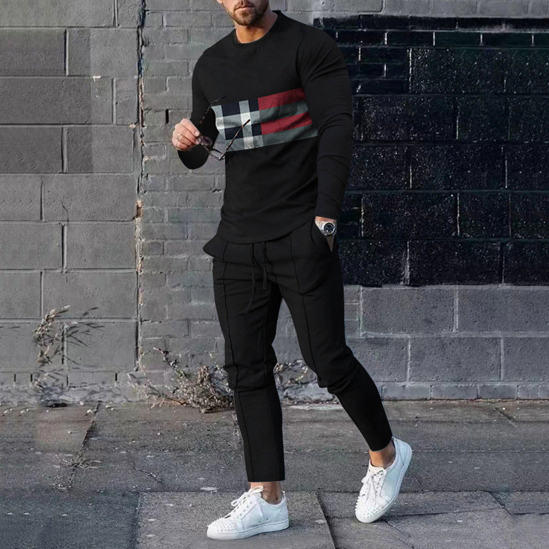 Ensemble pull et pantalon de survêtement décontracté pour homme, imprimé 3D